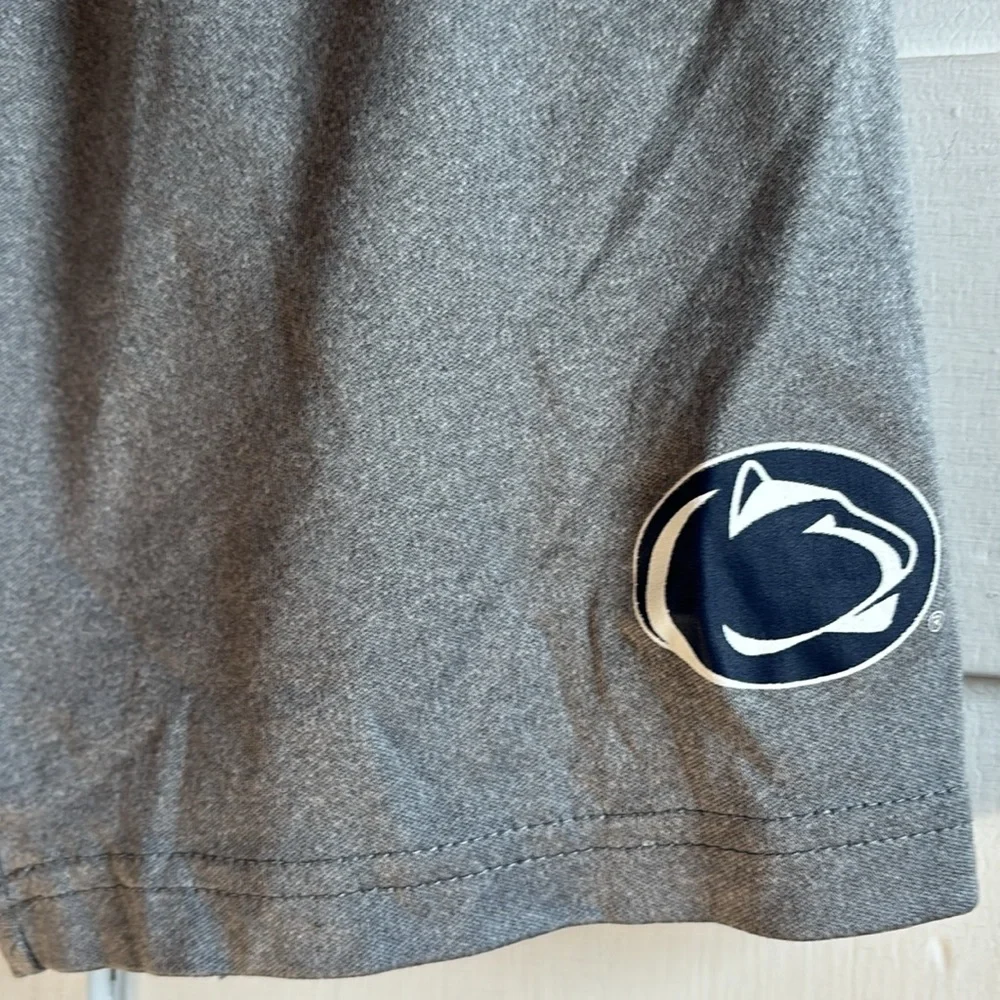 Penn State College Gray Athletic Shorts Pockets Elastic Waistband Size Small